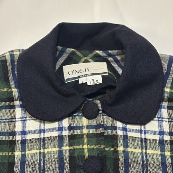 🍀 New with Tags! O'Neil of Dublin Child's Plaid Wool Cape Size L - Picture 3 of 4